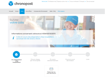 informations de suivi Chronopost